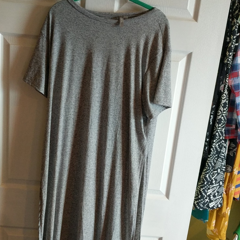ASOS Space Triblend Athletic Grey Side Slit Tunic
